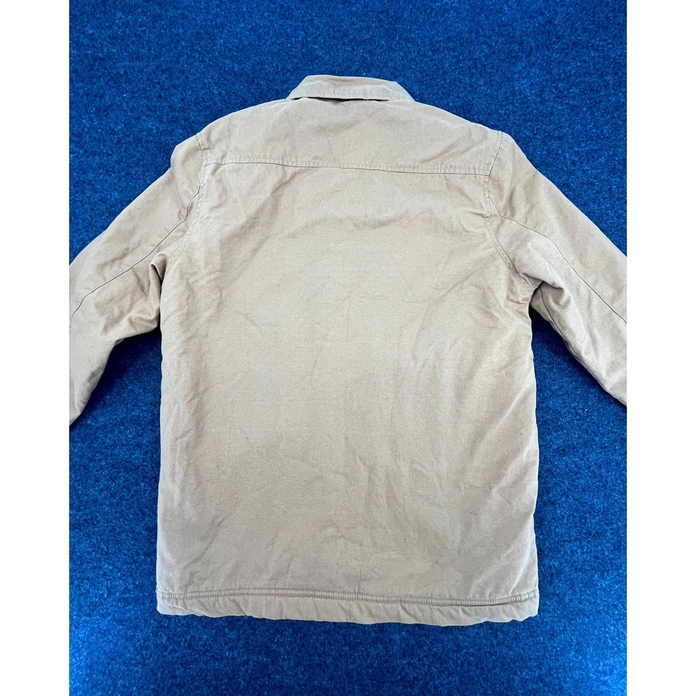 Nickel & Iron Work Jacket Mens S Tan Canvas Aztec Fleece Lined Coat Snap Front - Picture 8 of 10